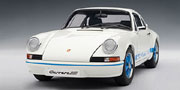 PORSCHE 911 CARRERA RS 2.7 1973 - WHITE WITH BLUE STRIPES AutoArt 1:18 78052