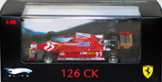 Gilles Villeneuve 126 CK F1 Ferrari Hot Wheels Elite Limited Ed. 1:43 scale P9945