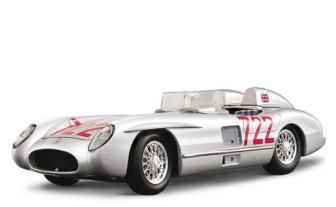 1:18 1955 Mercedes Benz 300 SLR Mille Miglia Racecar by Bburago 12054 Die Cast Model Car