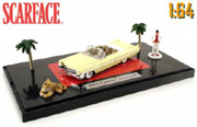 Scarface Al Pacino 1963 Cadillac 1:64 w/Tony Montana & Tiger figures Series 62 Diecast Jada 90521